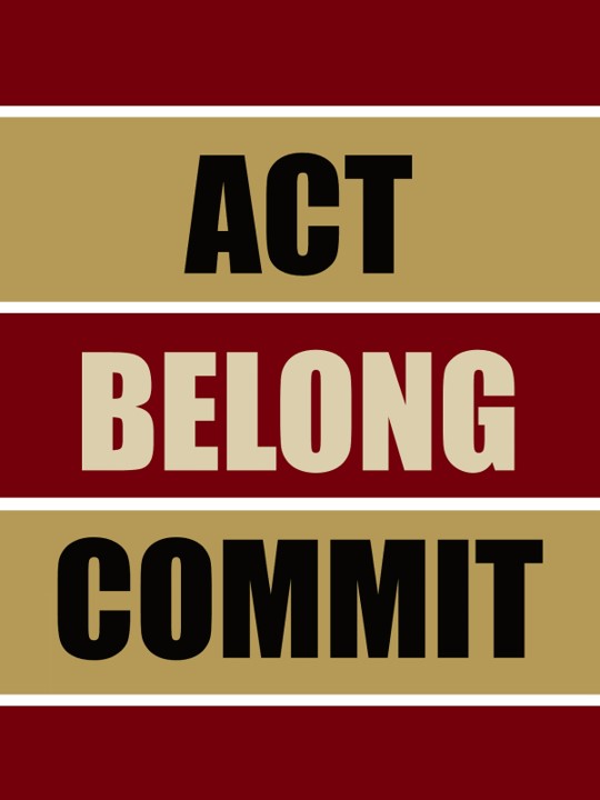 Act, Belong, Commit logo